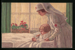 AK Schweizer Bundesfeier 1921, Ganzsache, Krankenschwester Vom Roten Kreuz  - Entiers Postaux