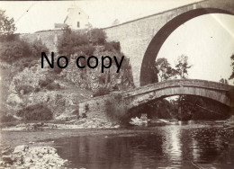 PHOTO FRANCAISE - LES DEUX PONT DE PIERRE PERTHUIS PRES DE SAINT PERE YONNE 89 - VERS 1900 - 1910 - Lieux