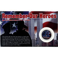 États-Unis, Quarter, Remember Our Heroes, 2001, Morgan Mint, Colorisé - 1999-2009: State Quarters