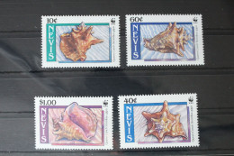 Nevis 523-526 Postfrisch Meerestiere #WF014 - St.Kitts Y Nevis ( 1983-...)