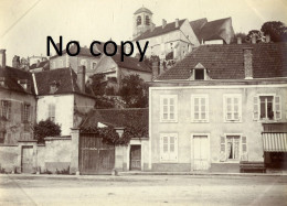 PHOTO FRANCAISE - RUE ET EGLISE DE CHASTEL CENSOIR PRES DE LUCY SUR YONNE 89 - VERS 1900 - 1910 - Orte