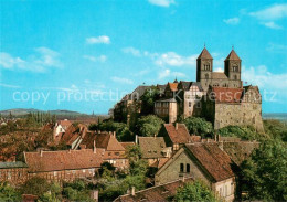 73624616 Quedlinburg Blick Vom Muenzenberg Auf Schlossmuseum Und Stiftskirche Qu - Sonstige & Ohne Zuordnung