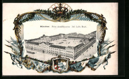 AK München, Prinz Arnulfkaserne Inf. Leib. Regt. Mit Wappen  - München