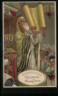 AK Jüdische Messe In Der Synagoge, Rabbi Mit Der Tora  - Judaísmo