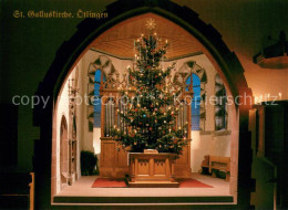 73624376 Oetlingen Weil Rhein St. Galluskirche Christbaum Innenansicht Oetlingen - Weil Am Rhein