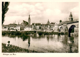 73624368 Kitzingen Main Uferpartie Am Main Blick Zur Stadt Mainbruecke Kitzingen - Kitzingen