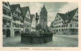 73623447 Dinkelsbuehl Altrathausplatz Mit Loewenbrunnen Und Woernitztor Dinkelsb - Dinkelsbühl