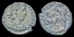 Constantius II AE Maiorina Soldier Spearing Falling Horseman - The Christian Empire (307 AD To 363 AD)