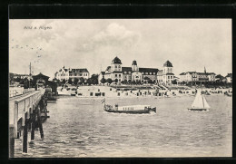 AK Binz A. Rügen, Blick Von Der See Auf Strand Und Villen  - Ruegen