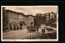 AK Schreiberhau, Partie Am Königs-Hotel  - Schlesien