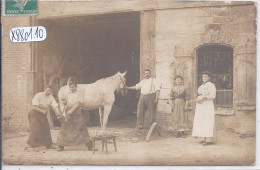 BREVIANDES- CARTE-PHOTO- MAISON MENNERET- MARECHAL-FERRANT- EN ACTION- 3 SCANS- RARE - Other & Unclassified