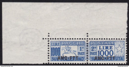 1954 TRIESTE A, Pacchi Postali,  N° 26 , 1000 Lire Oltremare, Cavallino, MNH** - Andere & Zonder Classificatie