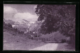 AK St. Jakob Am Pillersee, Ortspartie Mit Hütte Und Gebirge  - Sonstige & Ohne Zuordnung