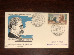 GABON FDC COVER 1960 YEAR SCHWEITZER HEALTH MEDICINE STAMPS - Gabon