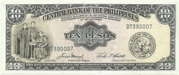 Philippines - 10 Pesos - ND ( 1949 ) - Pick 136.e - Unc. - Sign. 5 - Serie DT - Filipinas