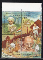 India MNH 1998, Gandhi Salt Satyagrah, Se-tenent , Flag, Book, Red Fort, Agriculture Ploughing, As Scan - Nuevos