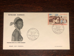 GABON FDC COVER 1964 YEAR NURSE MEDICAL HELP HEALTH MEDICINE STAMPS - Gabón (1960-...)