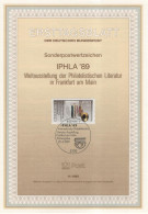 Germany Deutschland 1989-11 IPHLA'89, Philatelistische Literatur-Ausstellung, Frankfurt Am Main, Canceled In Bonn - 1981-1990