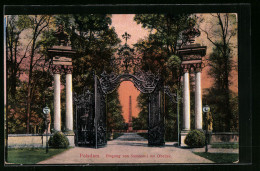 AK Potsdam, Eingang Von Sanssouci Am Obelisk  - Potsdam