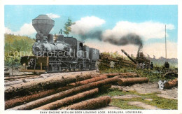 73850487 Bogalusa_Louisiana_USA Shay Engine With Skidder Loading Logs - Sonstige & Ohne Zuordnung