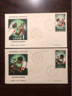 GABON FDC COVER 1966 YEAR RED CROSS  HEALTH MEDICINE STAMPS - Gabon