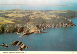 73644242 Sark Island Maseline And Creux Harbours Channel Islands Aerial View Sar - Andere & Zonder Classificatie