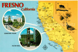 73611660 Fresno_California Downtown Fresno Fulton Mall Karte - Andere & Zonder Classificatie