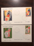 GABON FDC COVER 1967 YEAR BLOOD DONATION DONORS RED CROSS HEALTH MEDICINE STAMPS - Gabon (1960-...)