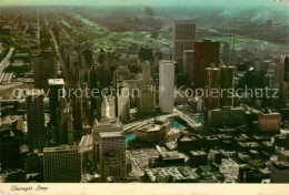 73611479 Chicago_Illinois Panorama Of Downtown Chicago Loop Seen From Top Of Joh - Sonstige & Ohne Zuordnung