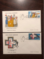 GABON FDC COVER 1968 YEAR RED CROSS HEALTH MEDICINE STAMPS - Gabon