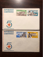 GABON FDC COVER 1969 YEAR RED CROSS HEALTH MEDICINE STAMPS - Gabun (1960-...)