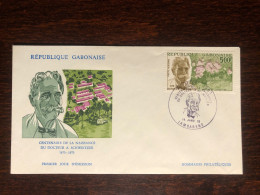 GABON FDC COVER 1975 YEAR SCHWEITZER HEALTH MEDICINE STAMPS - Gabun (1960-...)