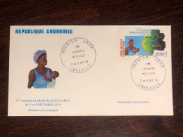 GABON FDC COVER 1979 YEAR MEDICAL CONGRESS HEALTH MEDICINE STAMPS - Gabun (1960-...)