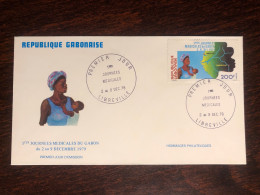 GABON FDC COVER 1979 YEAR MEDICAL CONGRESS HEALTH MEDICINE STAMPS - Gabon
