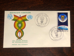 GABON FDC COVER 1981 YEAR TELECOMMUNICATIONS AND HEALTH MEDICINE STAMPS - Gabun (1960-...)