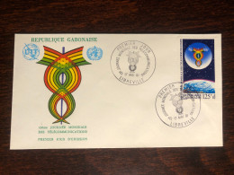 GABON FDC COVER 1981 YEAR TELECOMMUNICATIONS AND HEALTH MEDICINE STAMPS - Gabón (1960-...)