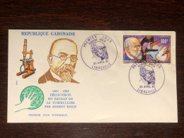 GABON FDC COVER 1982 YEAR KOCH TUBERCULOSIS HEALTH MEDICINE STAMPS - Gabun (1960-...)