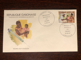 GABON FDC COVER 1987  YEAR IMMUNIZATION NURSE HEALTH MEDICINE STAMPS - Gabon (1960-...)