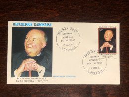 GABON FDC COVER 1987 YEAR FOLLEREAU LEPROSY LEPRA HEALTH MEDICINE STAMPS - Gabun (1960-...)