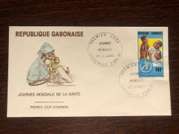 GABON FDC COVER 1990 YEAR MEDICAL HELP HEALTH MEDICINE STAMPS - Gabon (1960-...)