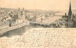 12995075 Zuerich ZH Panorama Limmat Zuerichsee Zuerich - Andere & Zonder Classificatie