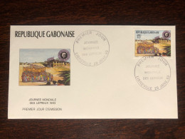 GABON FDC COVER 1993 YEAR FOLLEREAU LEPROSY LEPRA HEALTH MEDICINE STAMPS - Gabon (1960-...)