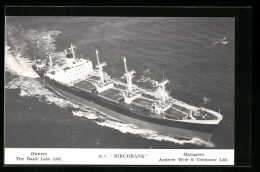 AK Handelsschiff MV Birchbank, Fliegeraufnahme  - Koopvaardij