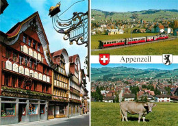 12863595 Appenzell IR Hauptgasse Eisenbahn Kuh Appenzell - Sonstige & Ohne Zuordnung