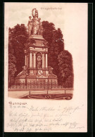 Lithographie Hannover, Blick Zum Kriegerdenkmal  - Hannover