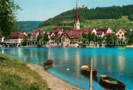 12858245 Stein Rhein Uferpartie Am Rhein Ortsansicht Mit Kirche Schloss Hohenkli - Andere & Zonder Classificatie