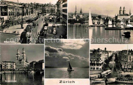 12820565 Zuerich ZH Bahnhofsplatz Hafen Grossmuenster Bahnhofstrasse Zuerich - Andere & Zonder Classificatie