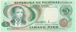 Philippines - 5 Piso - ND ( 1970s ) - Pick 148 - Unc. - Sign. 8 - Serie AD - Filippijnen