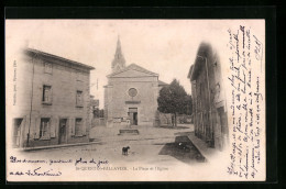 CPA Saint-Quentin-Fallavier, La Place Et L`Eglise  - Other & Unclassified