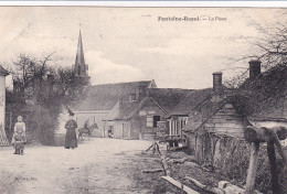 Fontaine Raoul (41 Loir Et Cher) La Place - église Curé - édit. Ronnay - Otros & Sin Clasificación